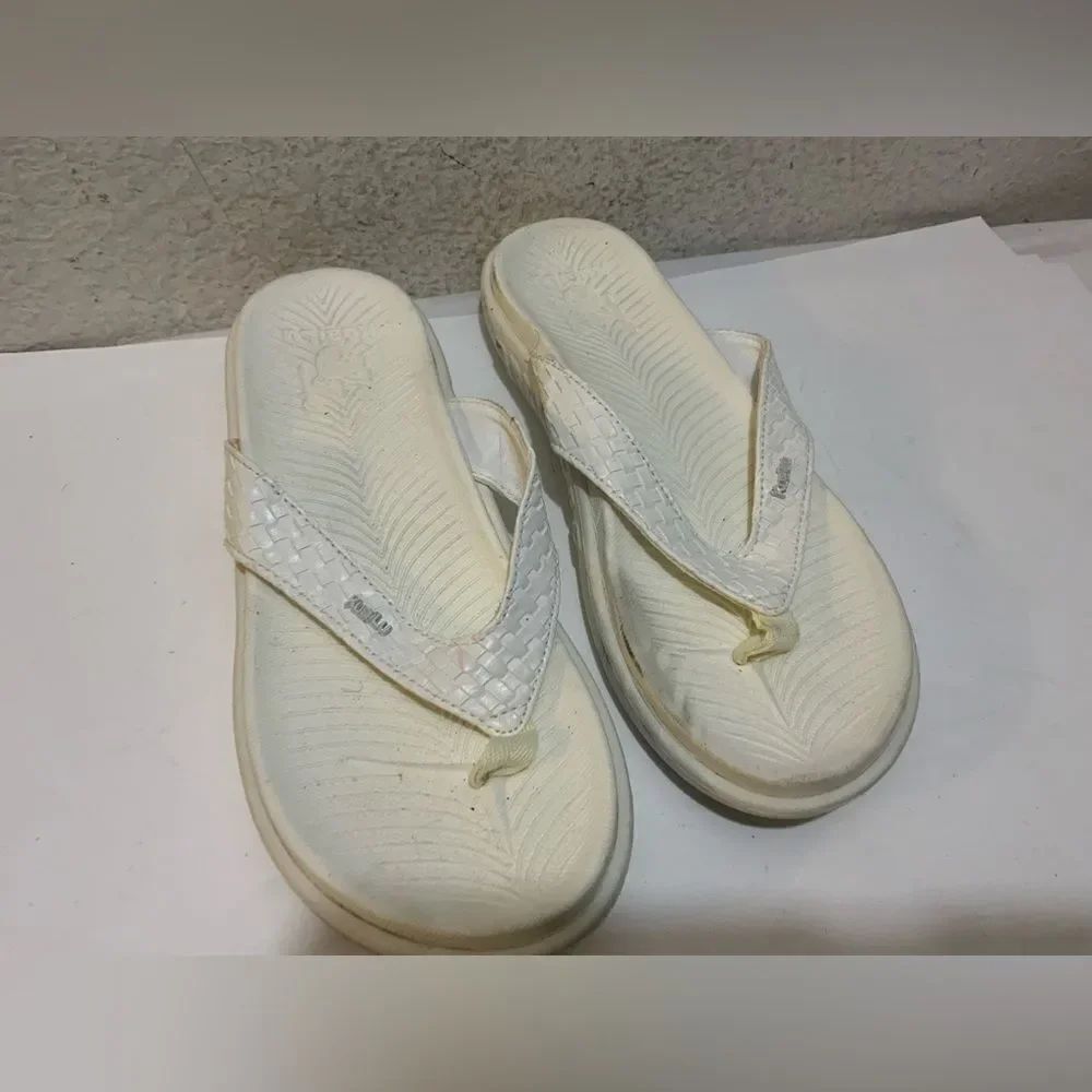 KUAILU women’s Flip-flops Comfort Shoes white Size 38.5